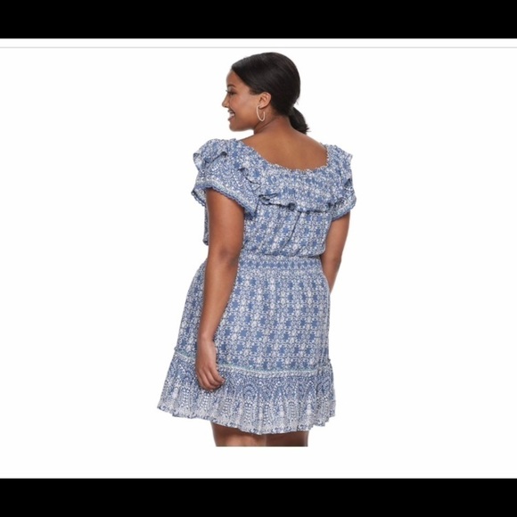 Juniors' Plus American Rag Off Shoulder Dress - Picture 2 of 2